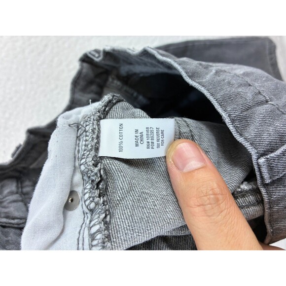 RSQ 90s High Rise Straight Jeans Womens 26 Gray Distressed Y2K Grunge Denim - Picture 11 of 15